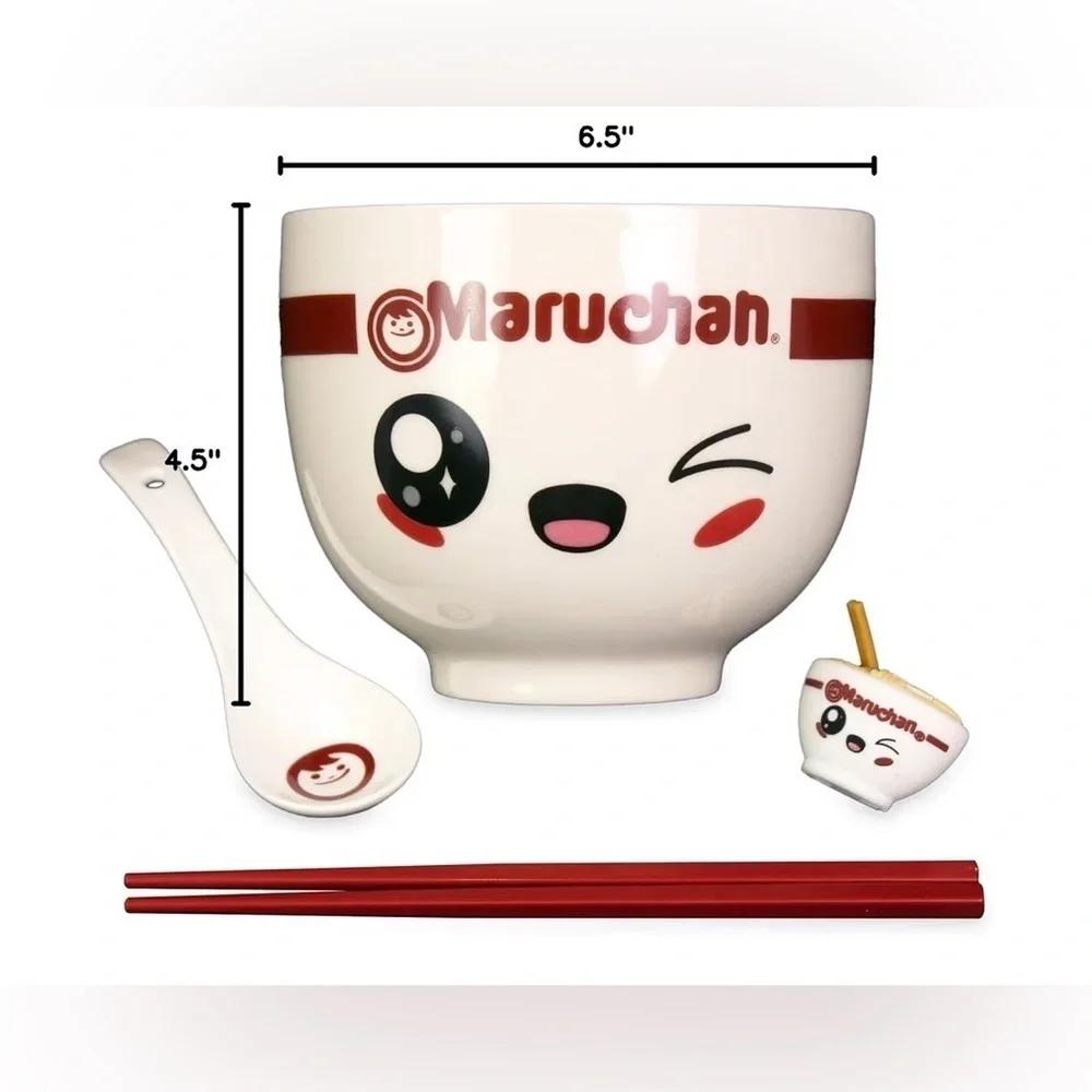Maruchan Ramen Bowl Set includes BOWL , SPOON,CHOPSTICKS & CHOPSTICK HOLDER